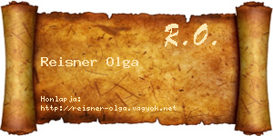 Reisner Olga névjegykártya